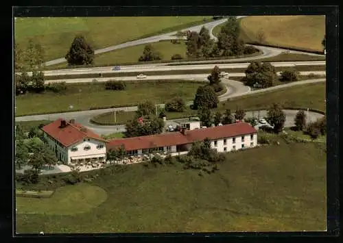 AK Autobahn Rasthaus und Motel Irschenberg, Fliegeraufnahme