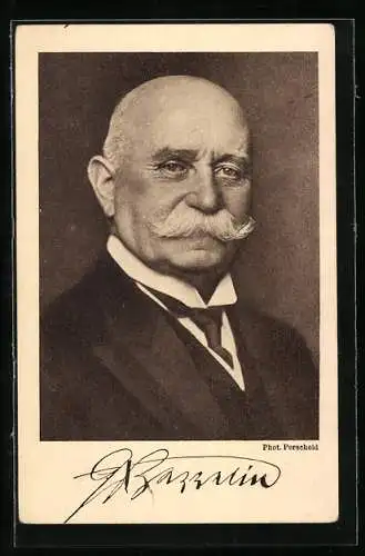 AK Portrait des Grafen Zeppelin, Zeppelin-Eckener Spende