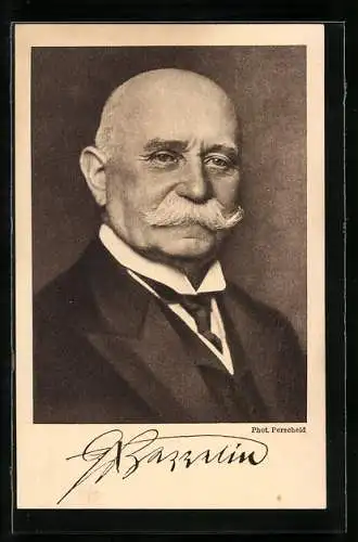 AK Portrait des Grafen Zeppelin, Zeppelin-Eckener Spende