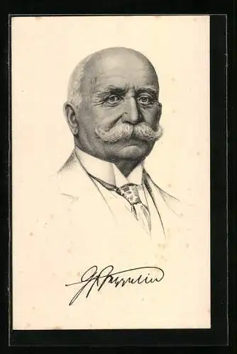 Künstler-AK Portrait von Graf Zeppelin