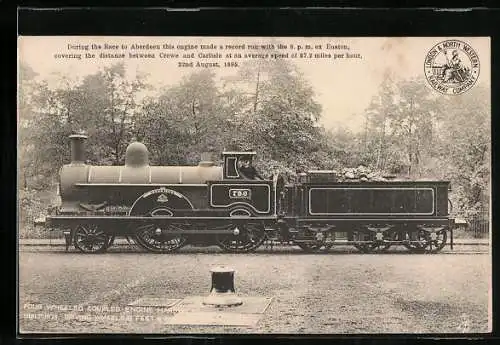 AK Englische Eisenbahn-Lokomotive Hardwicke mit Nr. 790, LNWR
