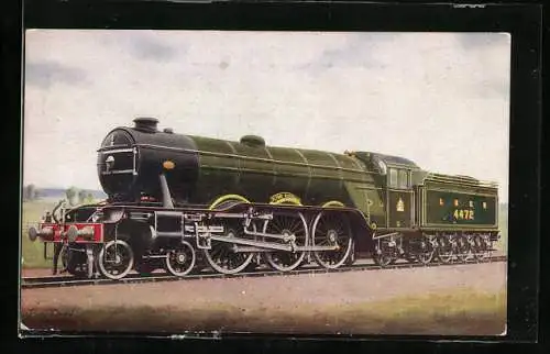 Künstler-AK englische Eisenbahn der Gesellschaft L.N.E.R. mit Kennung 4472