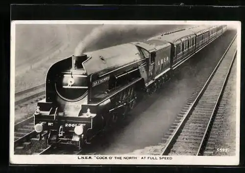 AK LNER Cock o the North at full speed