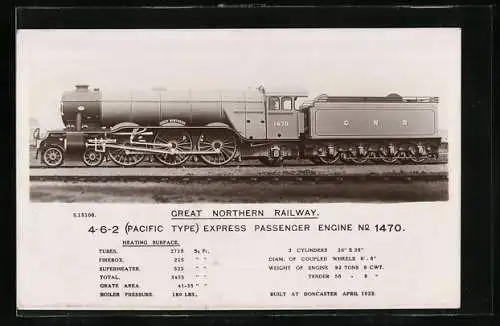 AK Great Northern Railway, Express Passenger Engine No. 1470