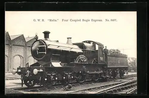 AK Englische Eisenbahn Nr. 8407, G.W.R. Malta