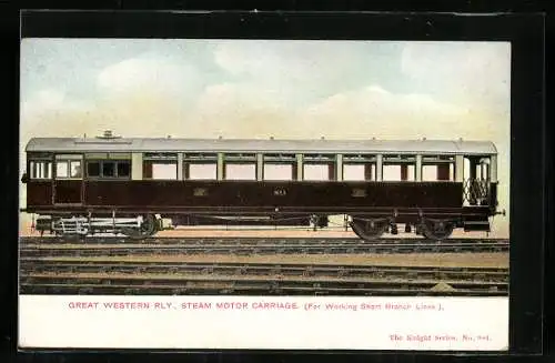 AK englische Eisenbahn der Gesellschaft G.W.R., Steam Motor Carriage