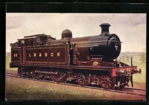 AK Englische Eisenbahn-Lokomotive No. 22 der L B & S C R