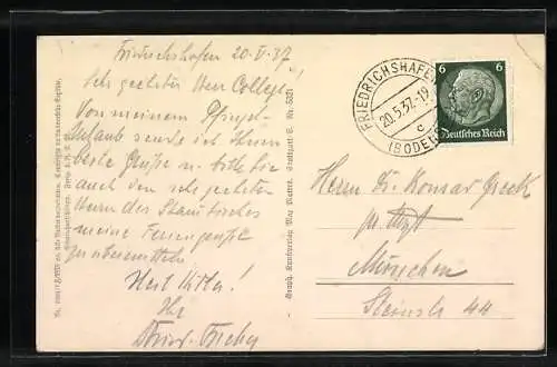 AK Friedrichshafen, Luftschiff Graf Zeppelin in voller Fahrt