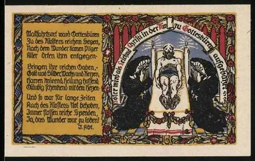 Notgeld Helmarshausen a. d. Diemel 1921, 50 Pfennig, Die Wallfahrtskirche Gottsbüren