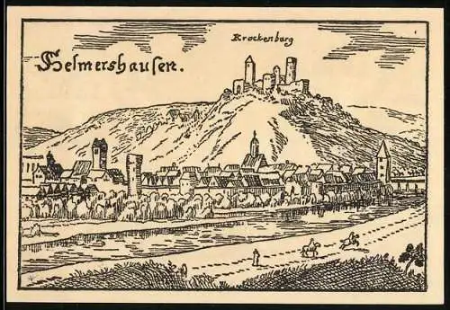 Notgeld Hofgeismar, 25 Pfennig, Helmershausen mit der Krockenburg