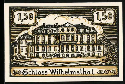 Notgeld Hofgeismar, 1,50 Mark, Schloss Wilhelmsthal