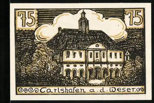 Notgeld Hofgeismar, 75 Pfennig, Carlshafen a. d. Weser