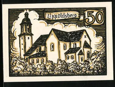 Notgeld Hofgeismar, 50 Pfennig, Schloss Lippoldsberg