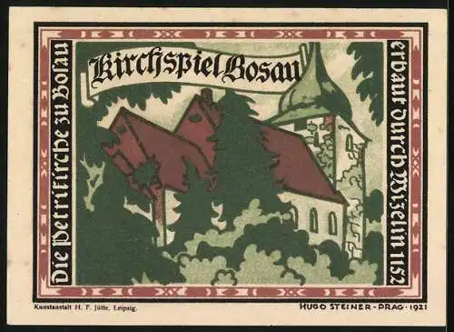 Notgeld Bosau 1921, 50 Pfennig, Das Kirchspiel
