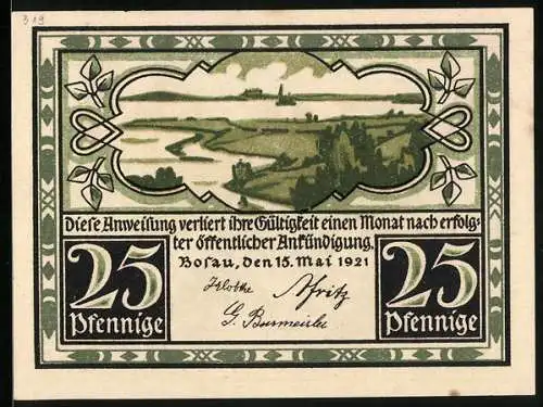 Notgeld Bosau 1921, 25 Pfennig, Das lokale Kirchspiel