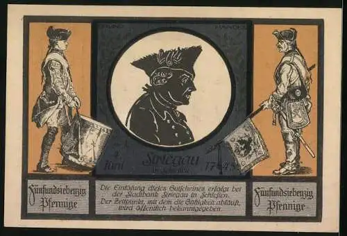 Notgeld Striegau in Schlesien 1921, 75 Pfennig, Guhle-Denkmal
