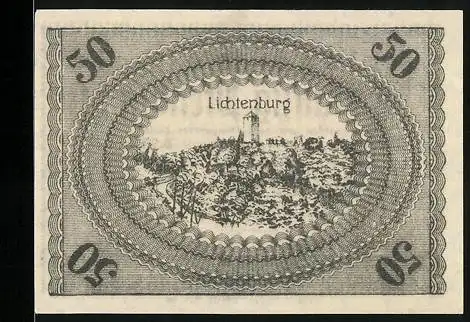 Notgeld Ostheim v. d. Rhön 1918, 50 Pfennig, Lichtenburg