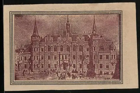 Notgeld Waldenburg i. Schl., 10 Pfennig, Rathaus
