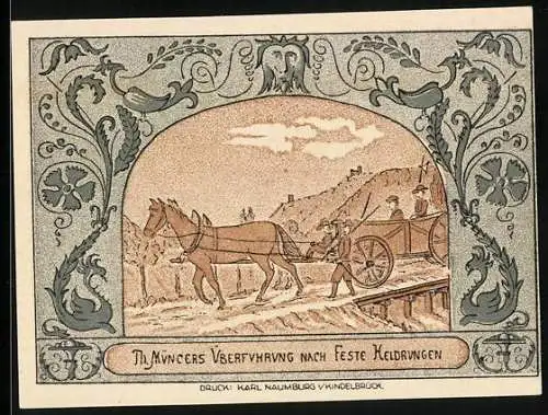 Notgeld Oldisleben a. Kyffh. 1921, 50 Pfennig, Die Zuckerfabrik, Th. Müncers Überführung