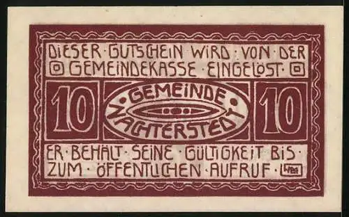 Notgeld Nachterstedt 1921, 10 Pfennig, Das Industriegebiet