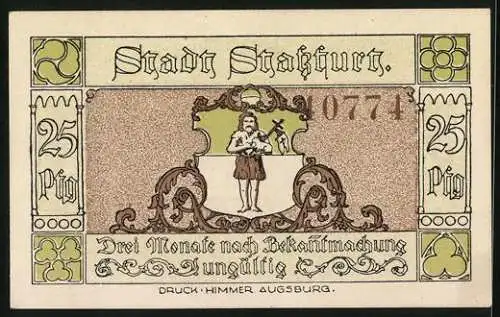 Notgeld Stassfurt 1921, 25 Pfennig, Bergmänner in der Pause