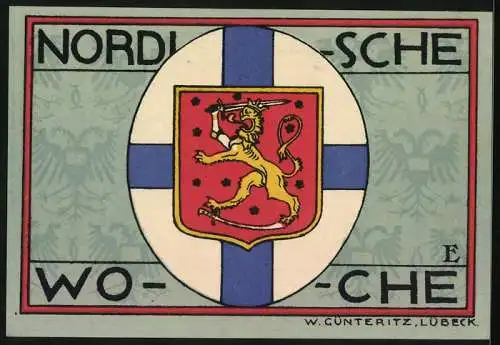 Notgeld Lübeck 1921, 50 Pfennig, Ausstellung Nordische Woche, Der Dom