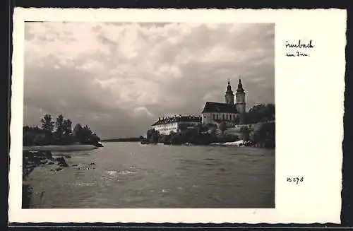 AK Vornbach am Inn, Flusspartie mit Schloss