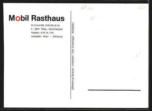 AK Ybbs-Kemmelbach, Mobil-Rasthaus Richard Eberlein