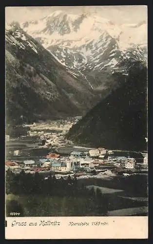 AK Mallnitz, Teilansicht mit Kirche