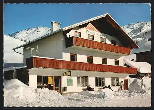 AK Donnersbach, Hotel-Pension Schi-Hans im Schnee