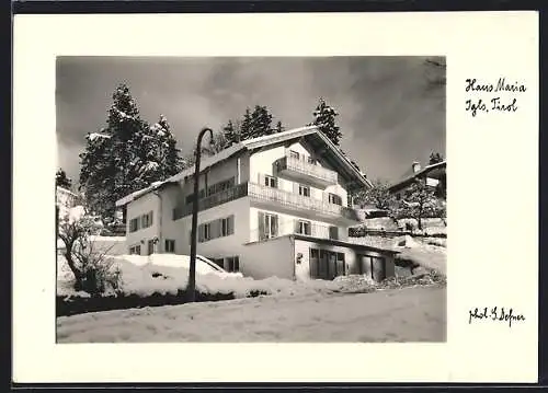 AK Igls /Tirol, Pension Haus Maria im Schnee, Bilgeristrasse 9