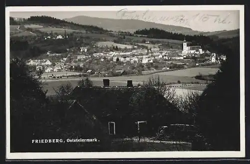 AK Friedberg /Oststeiermark, Ortsansicht aus der Vogelschau