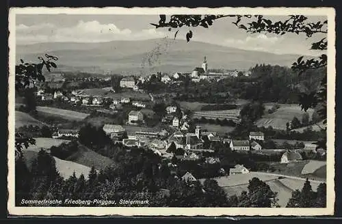 AK Friedberg-Pinggau /Steiermark, Ortsansicht von oben