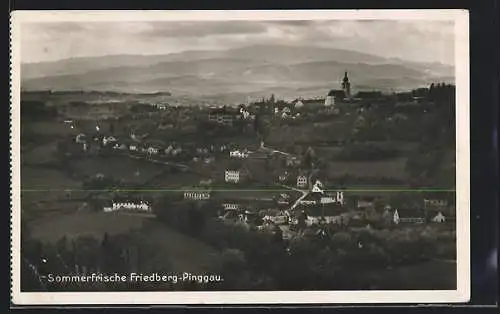 AK Friedberg-Pinggau /Steiermark, Gesamtansicht mit Kirche
