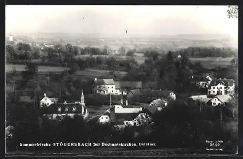 AK Dechantskirchen, Stögersbach, Blick auf den Ort von oben