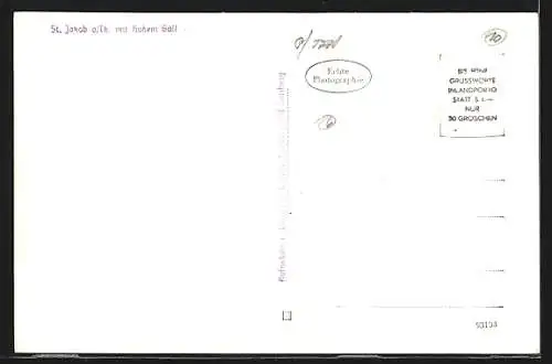 AK St. Jakob a. Th., Ortsansicht mit hohem Göll