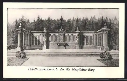 AK Wr.-Neustadt, Gefallenendenkmal in der Burg