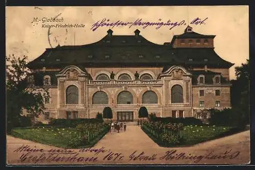 AK Mönchengladbach, Vorderansicht der Kaiser-Friedrich-Halle