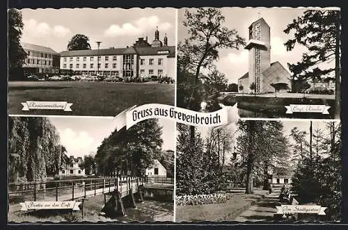 AK Grevenbroich, Evgl. Kirche, Kreisverwaltung, Partie an der Erft