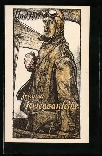 AK Pilot ballt die Faust, er zeichnet Kriegsanleihe, Und Ihr?