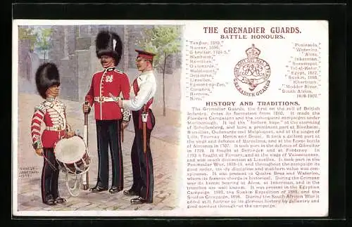Künstler-AK The Grenadier Guards, Britische Soldaten der Infanterie