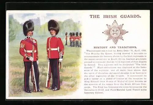 Künstler-AK The Irish Guards, Irische Soldaten in Uniform