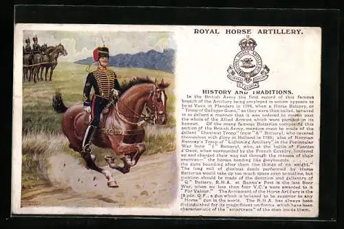 AK Royal Horse Artillery, Husaren, Uniformen