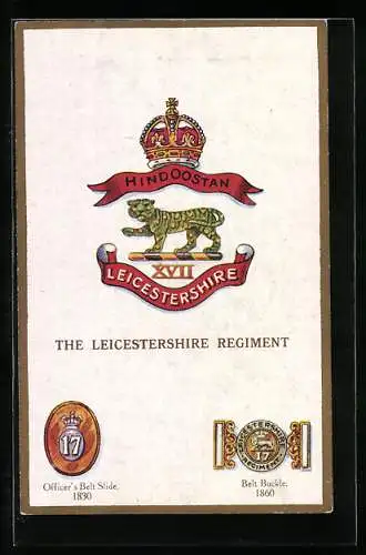 AK Britisches Regiment, The Leicestershire Regiment, Belt Buckle 1860