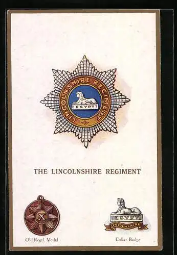 AK Britisches Regiment, The Lincolnshire Regiment, Collar Badge