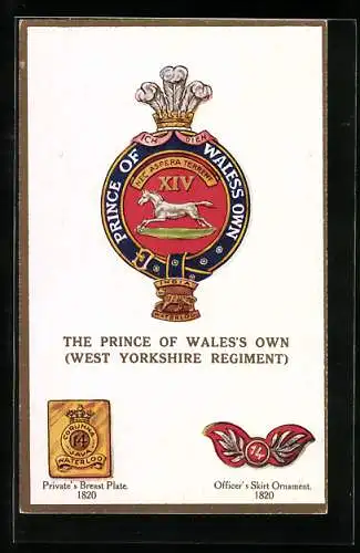 AK Britisches Regiment, The Prince of Wale`s Own (West Yorkshire Regiment), Officer`s Skirt Ornament 1820