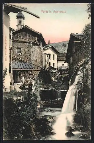 AK Gossensass am Brenner, Partie an der Mühle