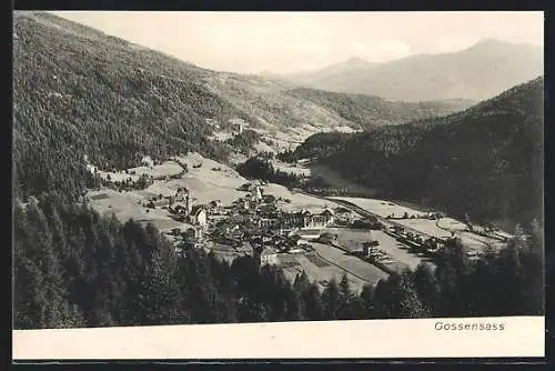 AK Gossensass, Ortsansicht aus der Vogelschau