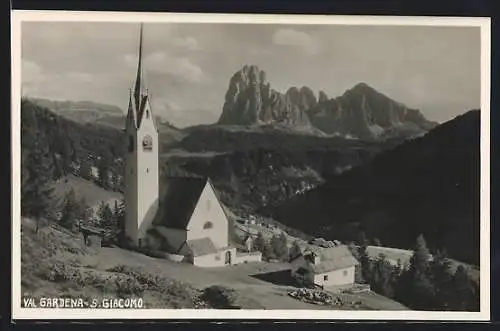 AK San Giacomo /Val Gardena, la chiesa