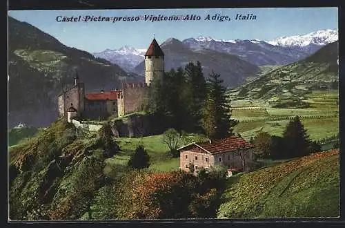 AK Sterzing, Blick auf Burg Sprechenstein